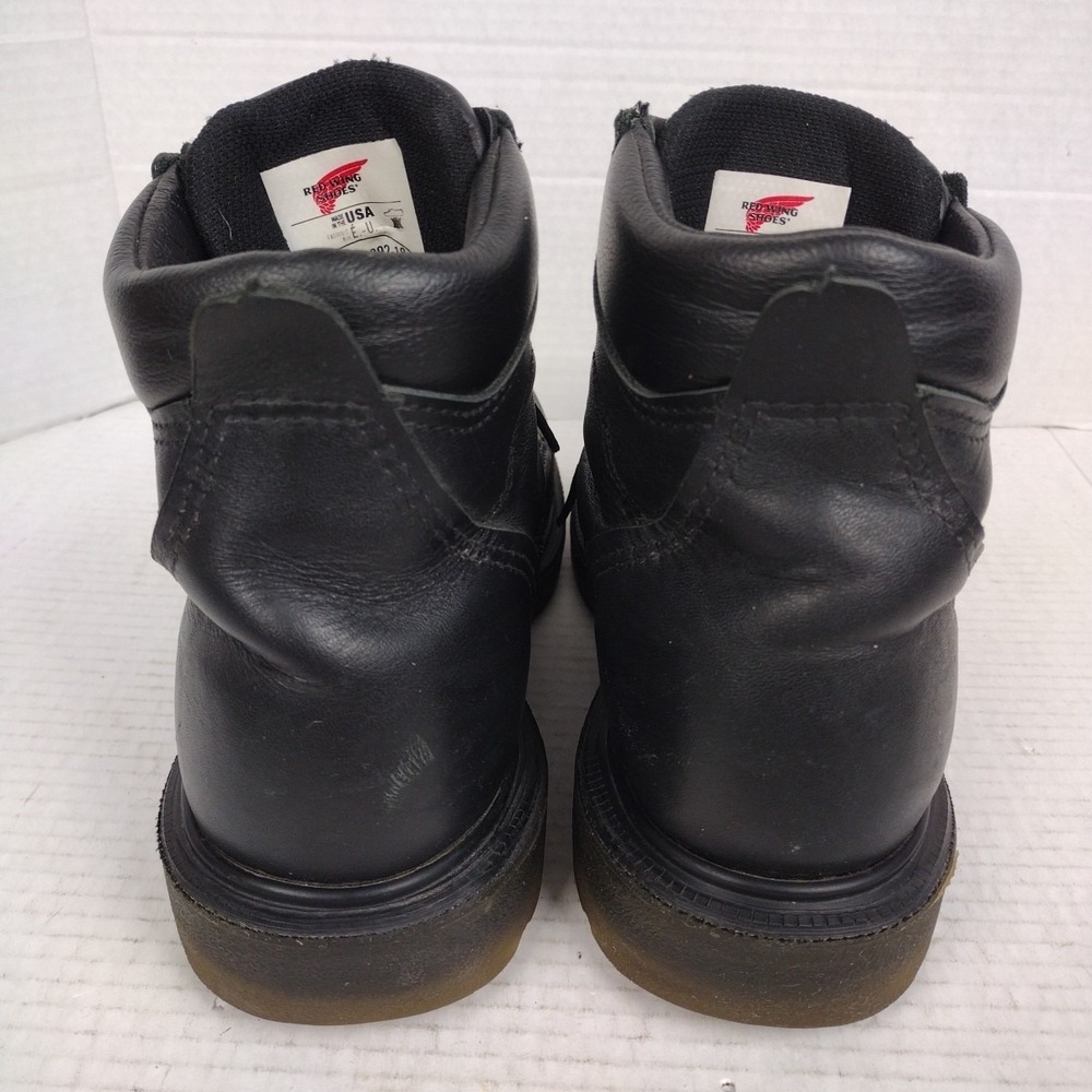 Red Wing Work Boots Mens 8.5D Black Leather ASTM F2892-18 EH USA Made Soft Toe - Picture 7 of 15